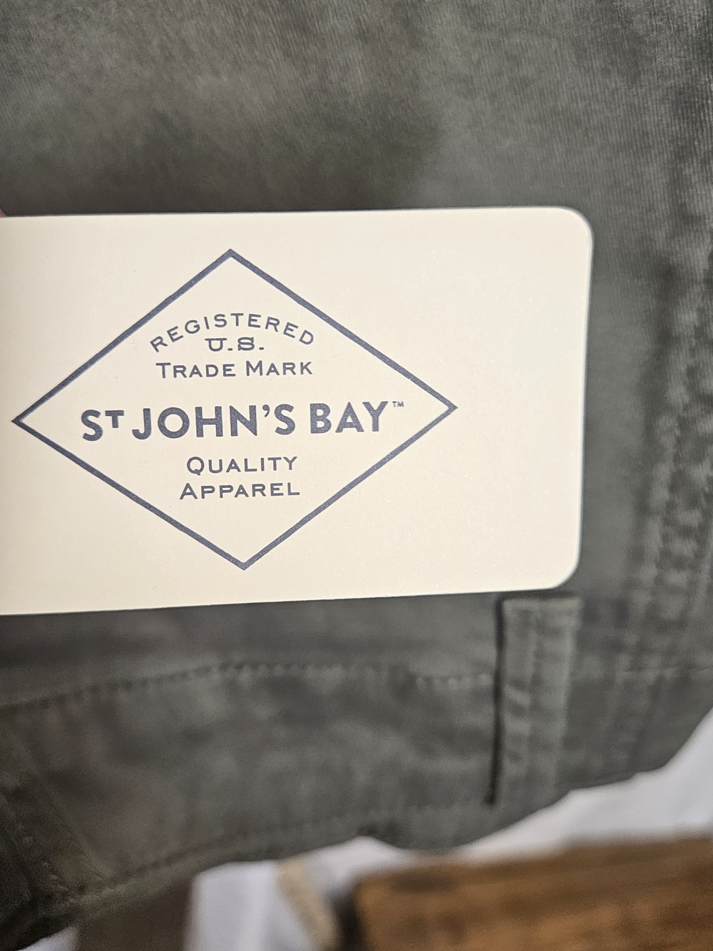 St Johns Bay 2 Pack- Stretch Twill Pants in Olive and Burgundy 18w - Picture 5 of 6